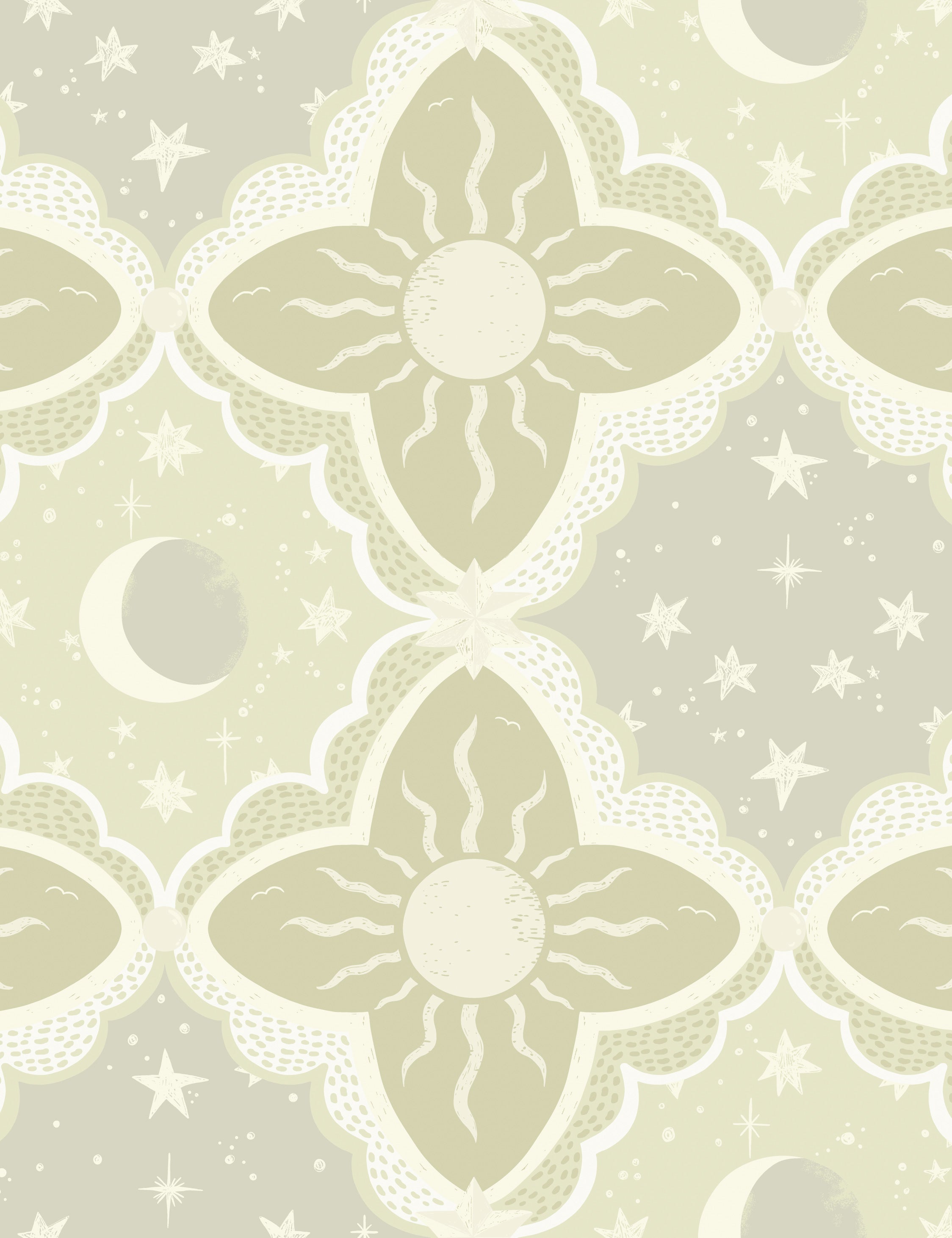 Sol & Mane Wallpaper Swatch, Green