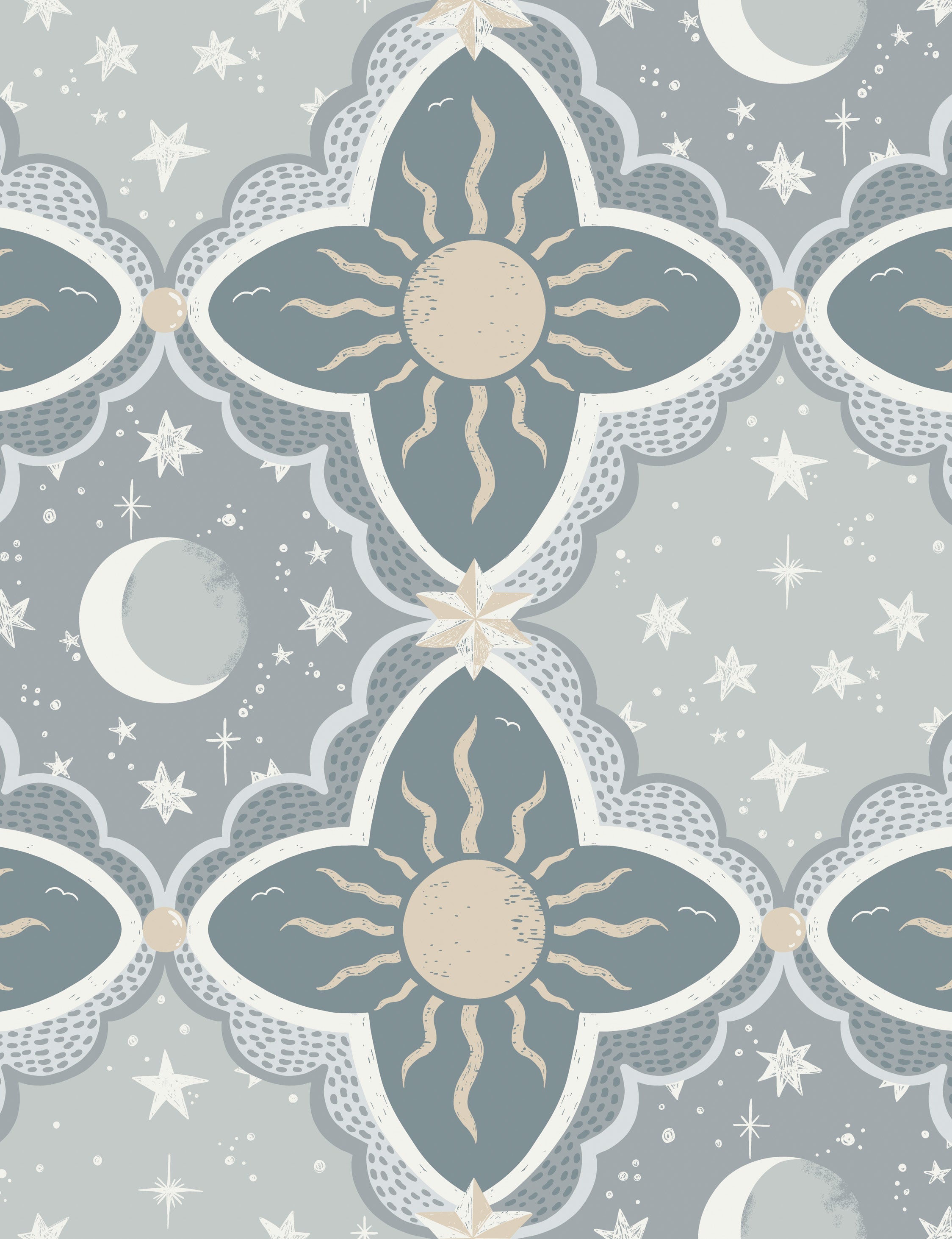 Sol & Mane Wallpaper Swatch, Blue