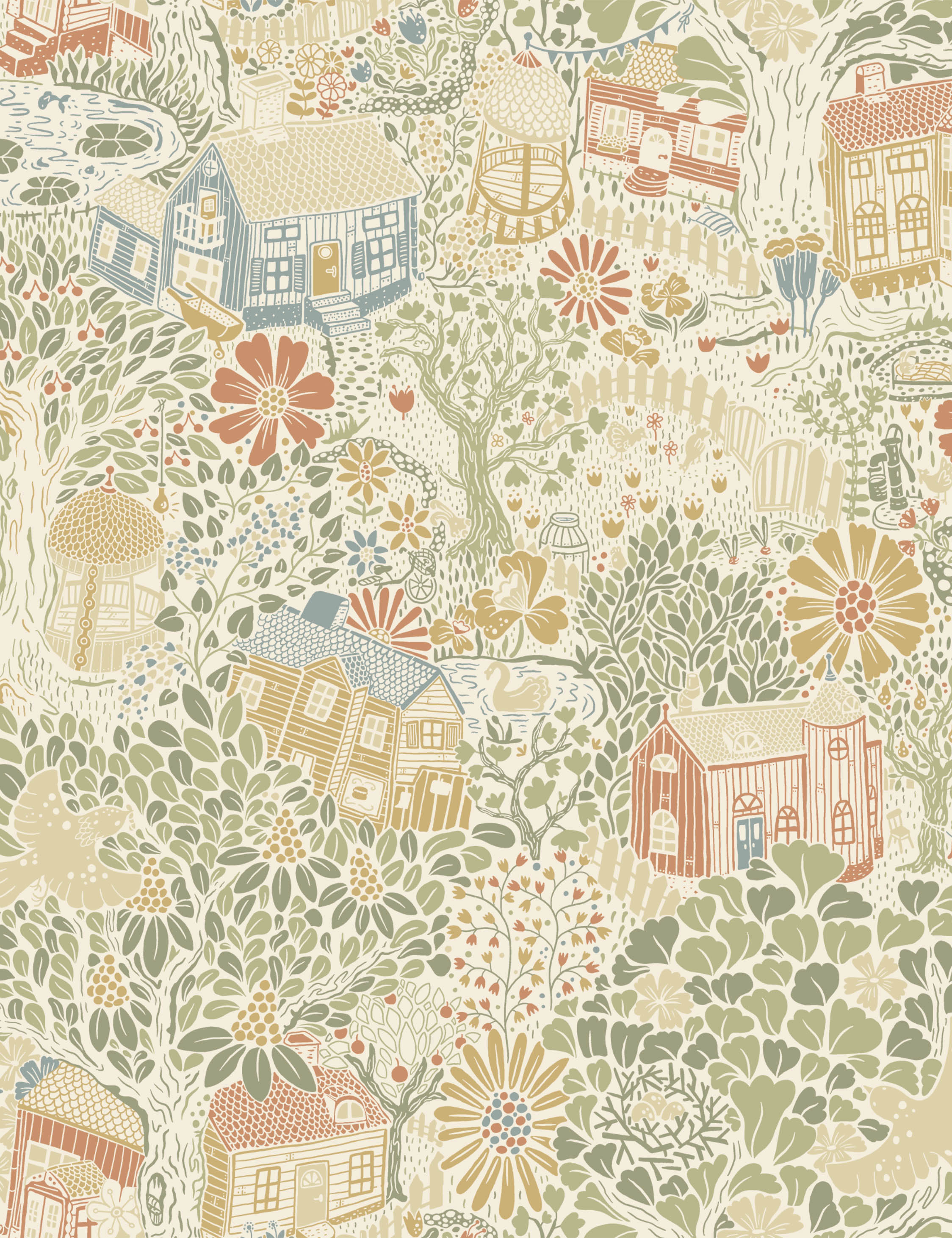 Bygga Bo Wallpaper Swatch, Natural