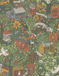 Bygga Bo Wallpaper Swatch, Dark Green
