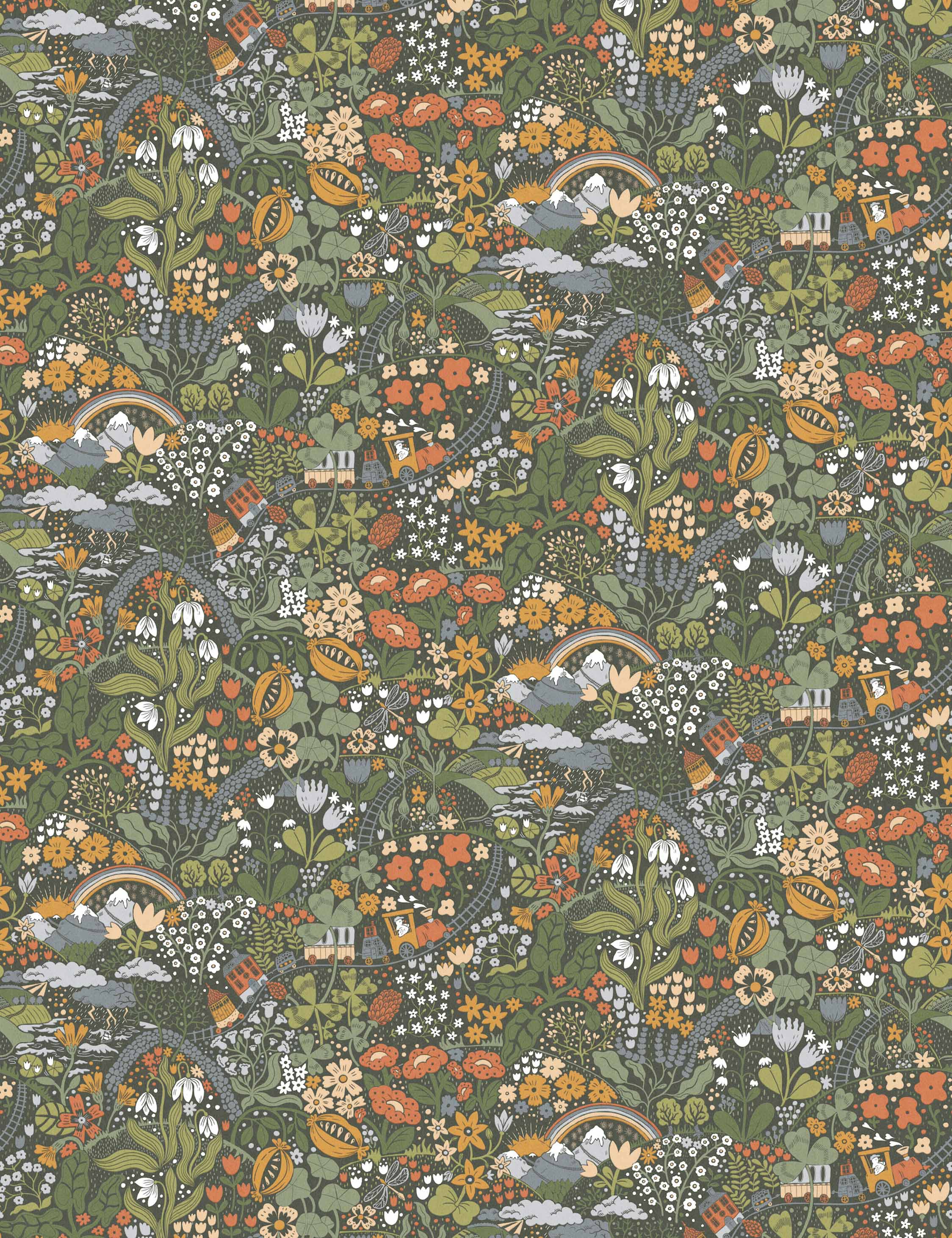 Taget Mural Wallpaper Swatch, Green
