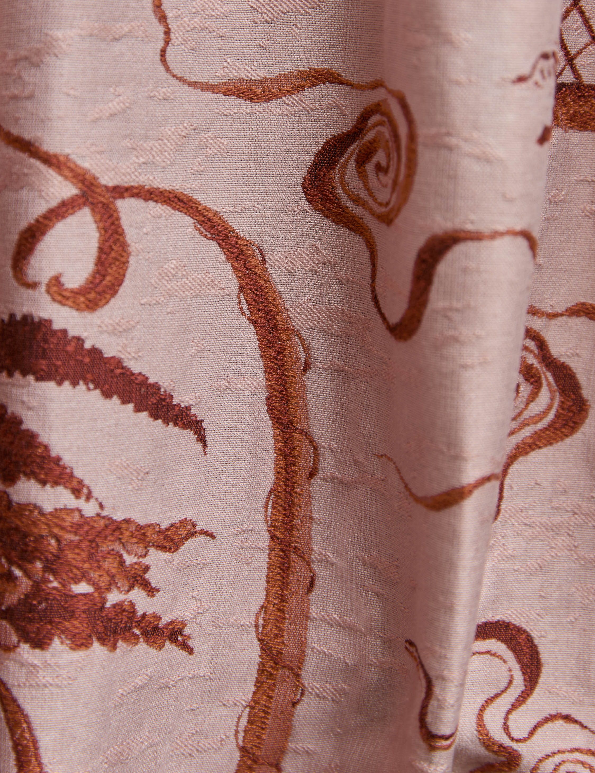 Misha Toile Fabric Swatch, Henna