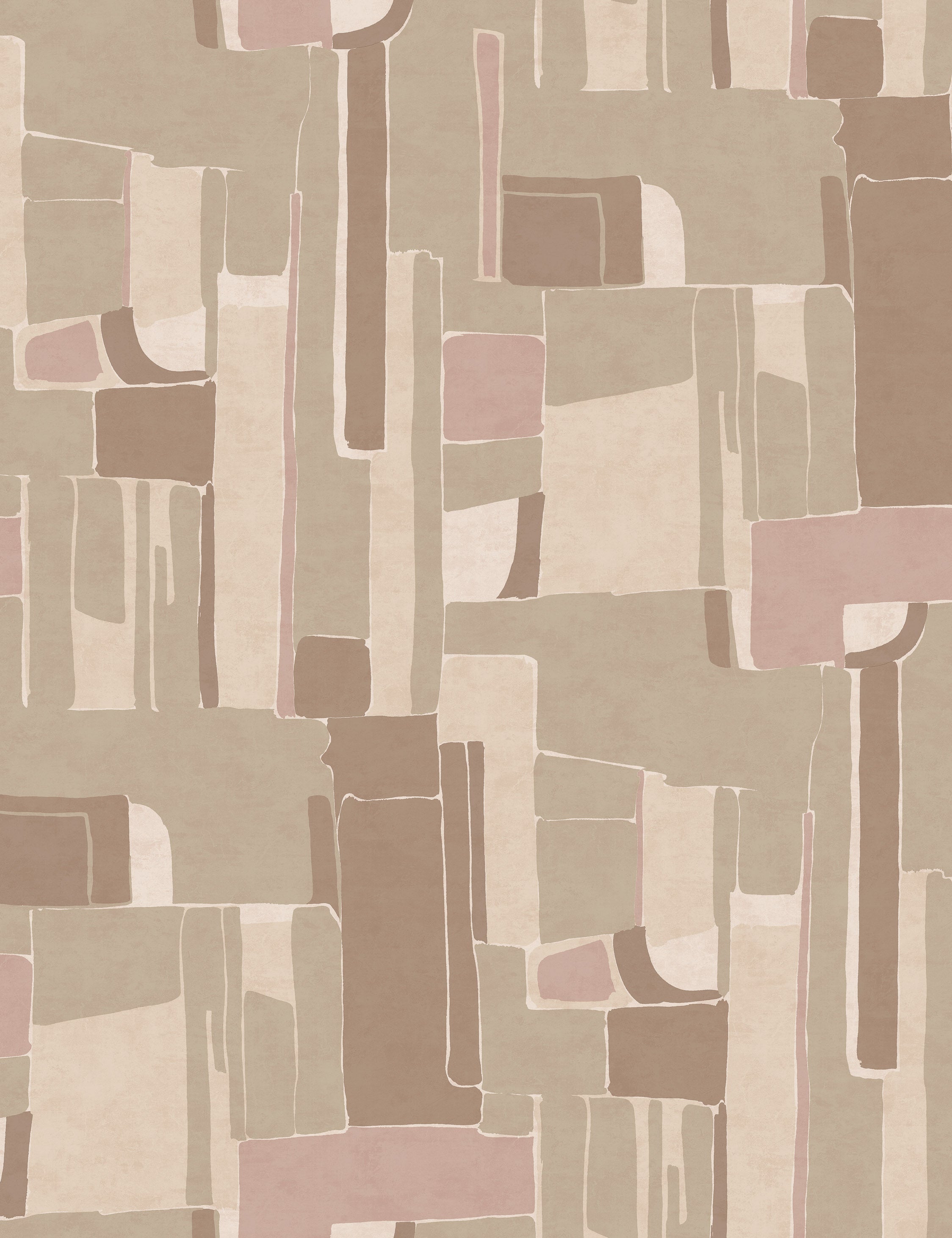 Moze Wallpaper Swatch Mural, Blush