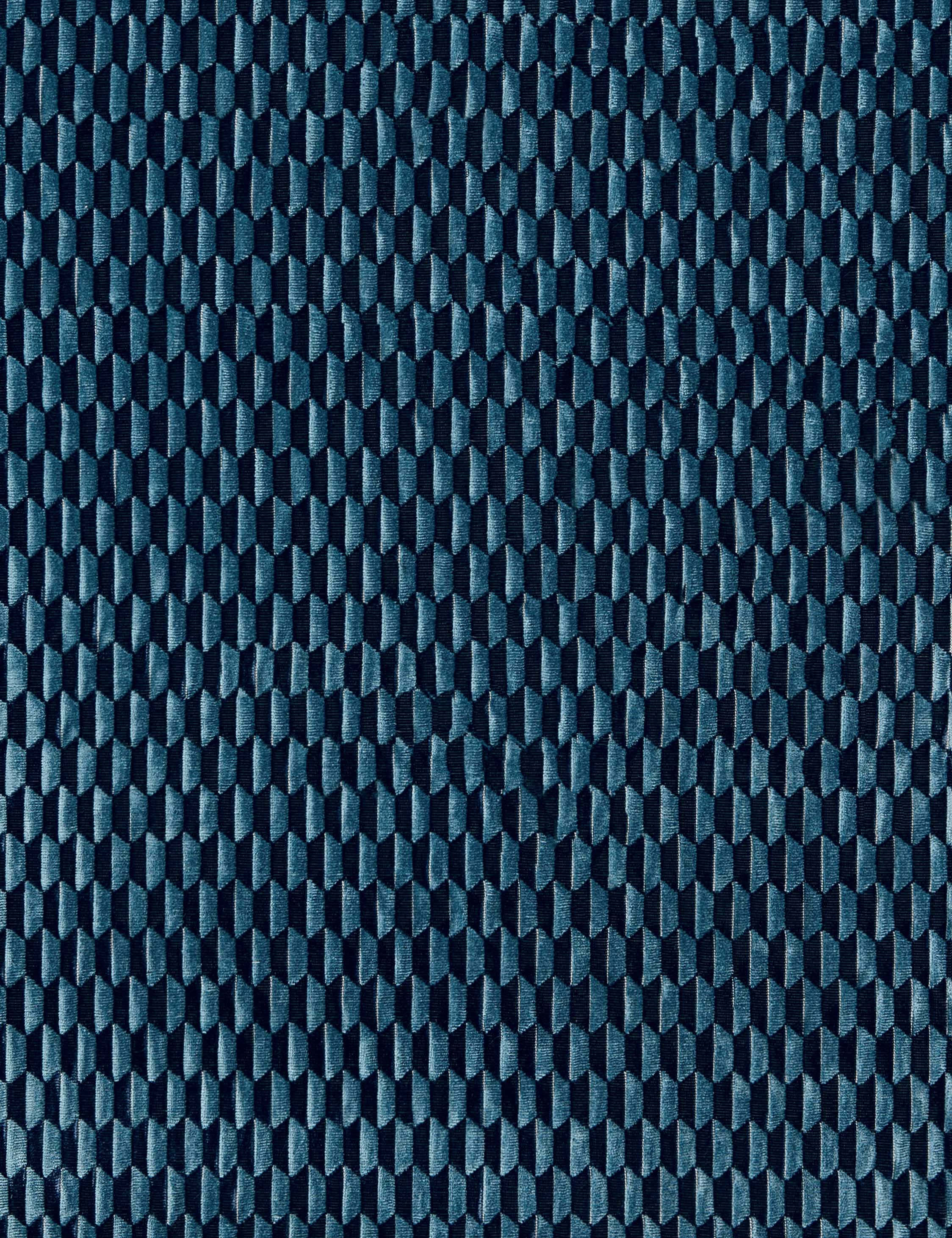Allegra Velvet Fabric Swatch by Scalamandre, Sapphire