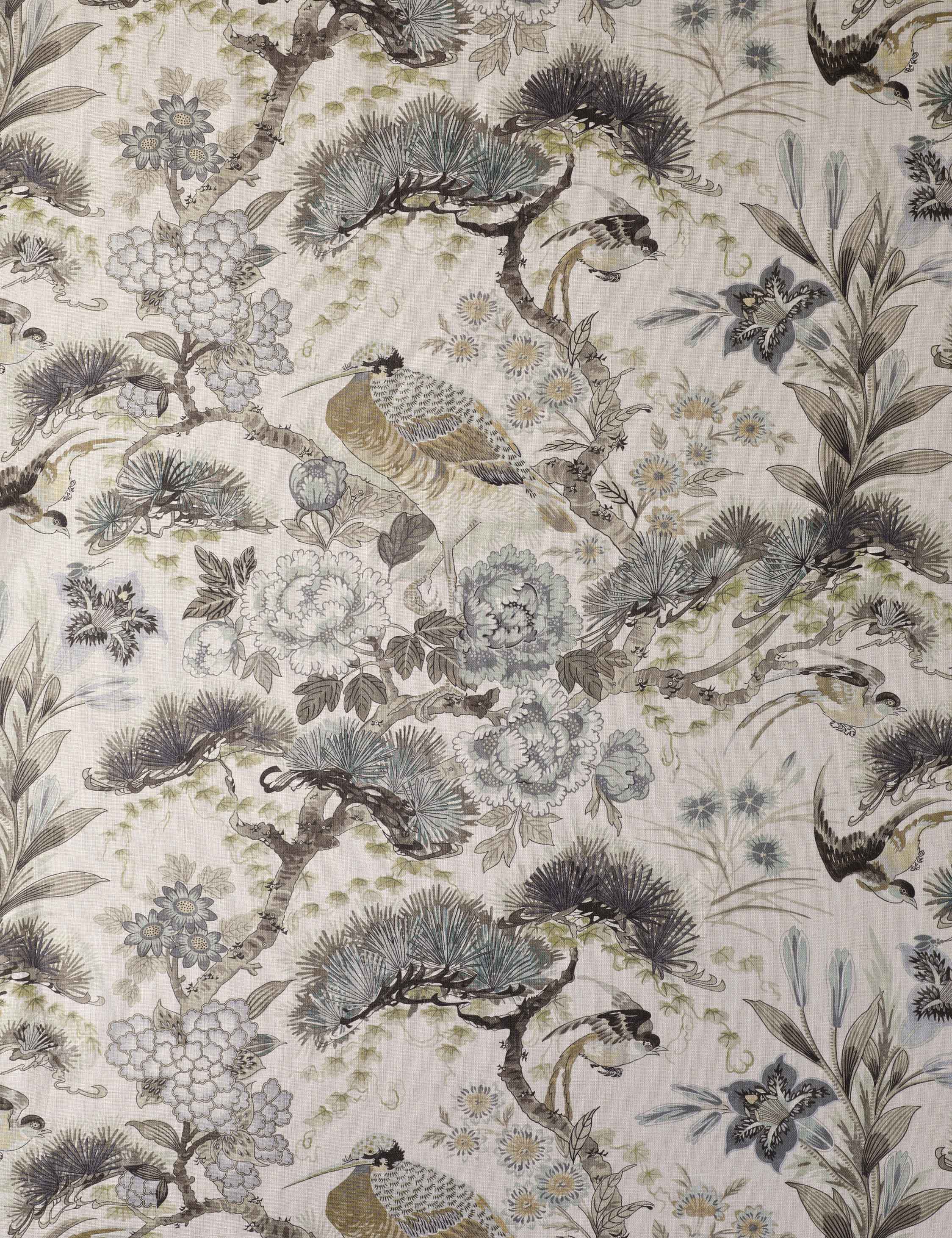 Shenyang Linen Fabric Swatch by Scalamandré, Parchment