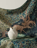 The Brook Tapestry Viscose Fabric Swatch by Morris & Co. Taspestry Blue