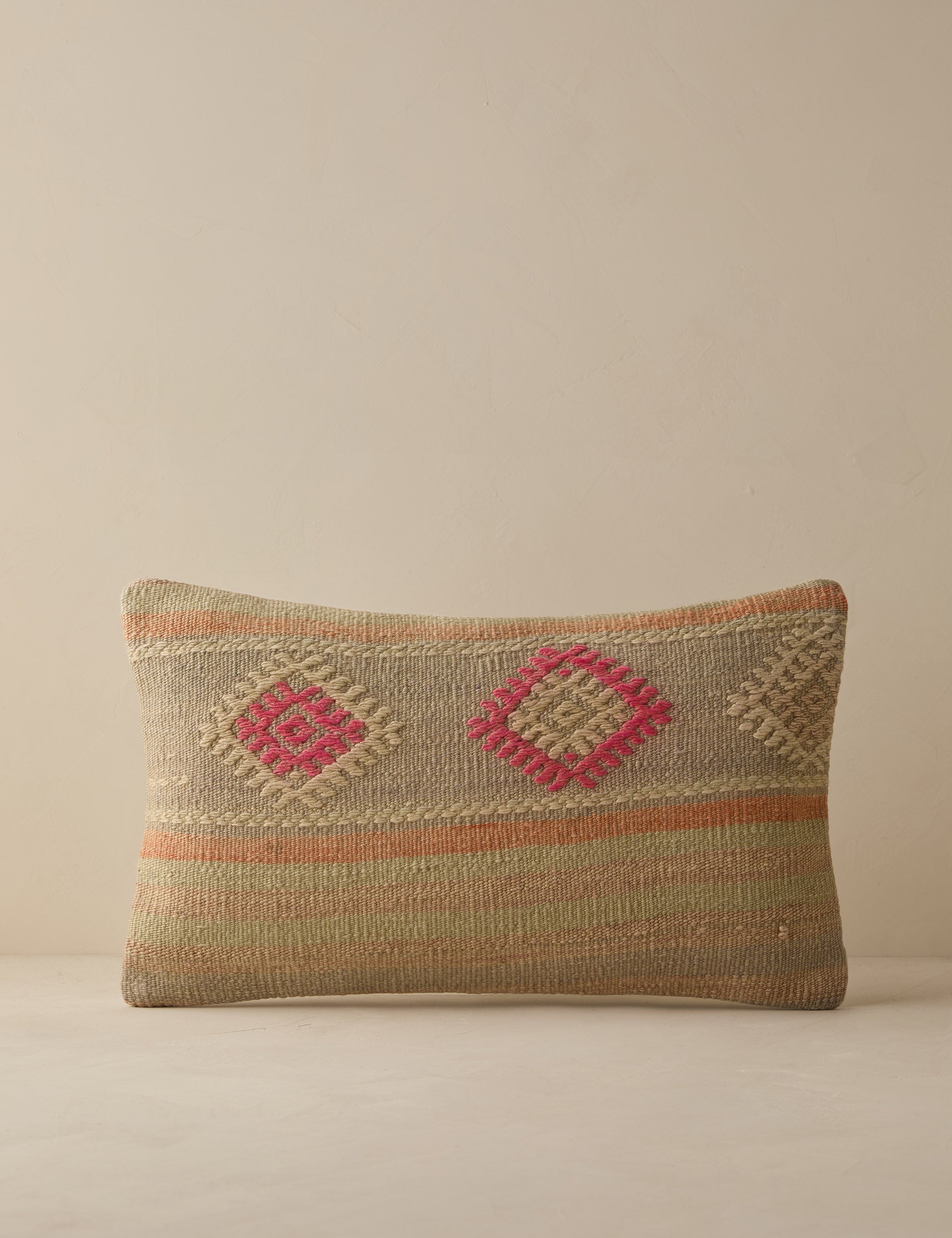 Vintage Lumbar Pillow No. 281, 12in x 20in