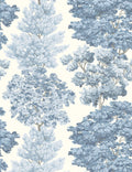 Central Park Wallpaper by Scalamandre Swatch, Light Blue