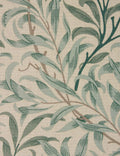 Willow Boughs Cotton Fabric Swatch by Morris & Co. Willow Green and Brown