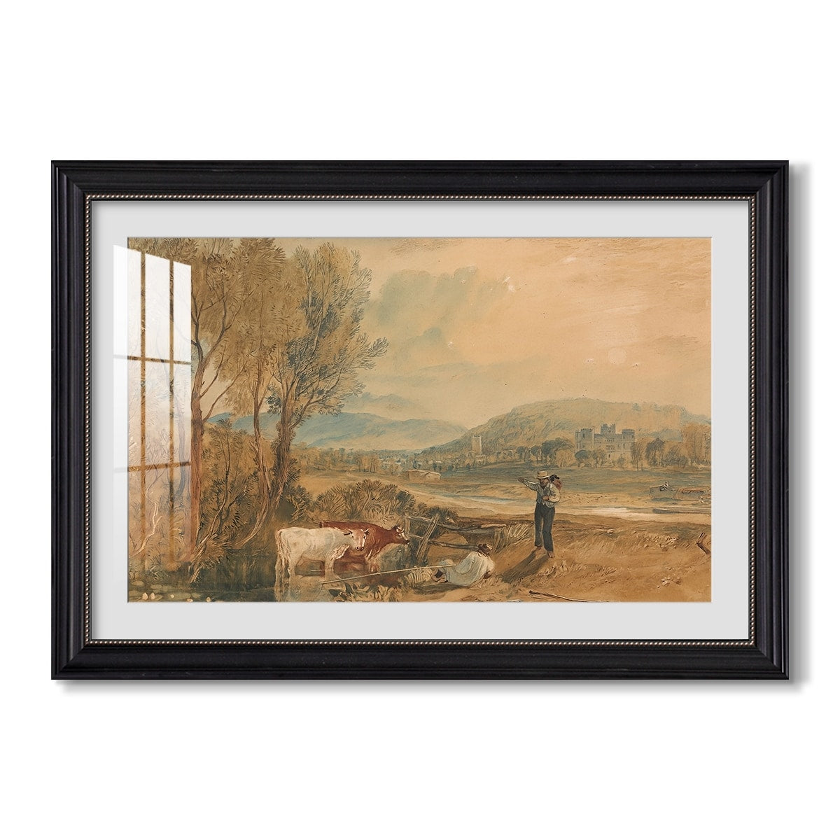 Lulworth Castle Dorset C 1820 Jmw Turner Custom Framed Print