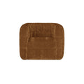 Lumen Accent Chair Curved Back Solid Rubber Wood Frame Textured Chenille 360 Swivel Toffee