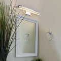 Justice Design Group Lumenaria Elevate 20 Inch Polished Chrome Led Linear Bath Light Faux Alabaster Shade