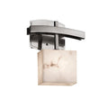 Lumenaria Archway Ada 1 Light Brushed Nickel Wall Sconce Faux Alabaster Rectangle Shade