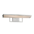 Lumenaria Elevate 20 Inch Brushed Nickel Linear Led Wall Bath Faux Alabaster Shade