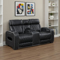 Luminate 73.5 Faux Leather Power Double Reclining Loveseat Storage