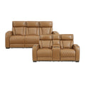 Luminate Faux Leather 2 Piece Power Reclining Living Room Sofa Set