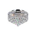 Luminous Collection Chrome Finish 3 Light Flush Mount Fixture