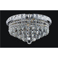 4 Light Flush Mount With Chrome Finish