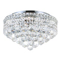 5 Light Flush Mount With Chrome Finish