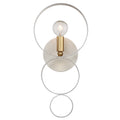 1 Light Matte White Antique Gold Wall Sconce