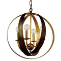 4 Light English Bronze Antique Gold Chandelier