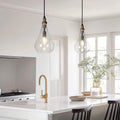 1 Light Pendant Lighting With Gourd Class For Kitchen Island N A