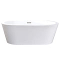 Lure Free Standing Acrylic Bathtub W Chrome Drain