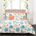Lush Decor Coastal Reef Feather 7 Piece Quilt Set