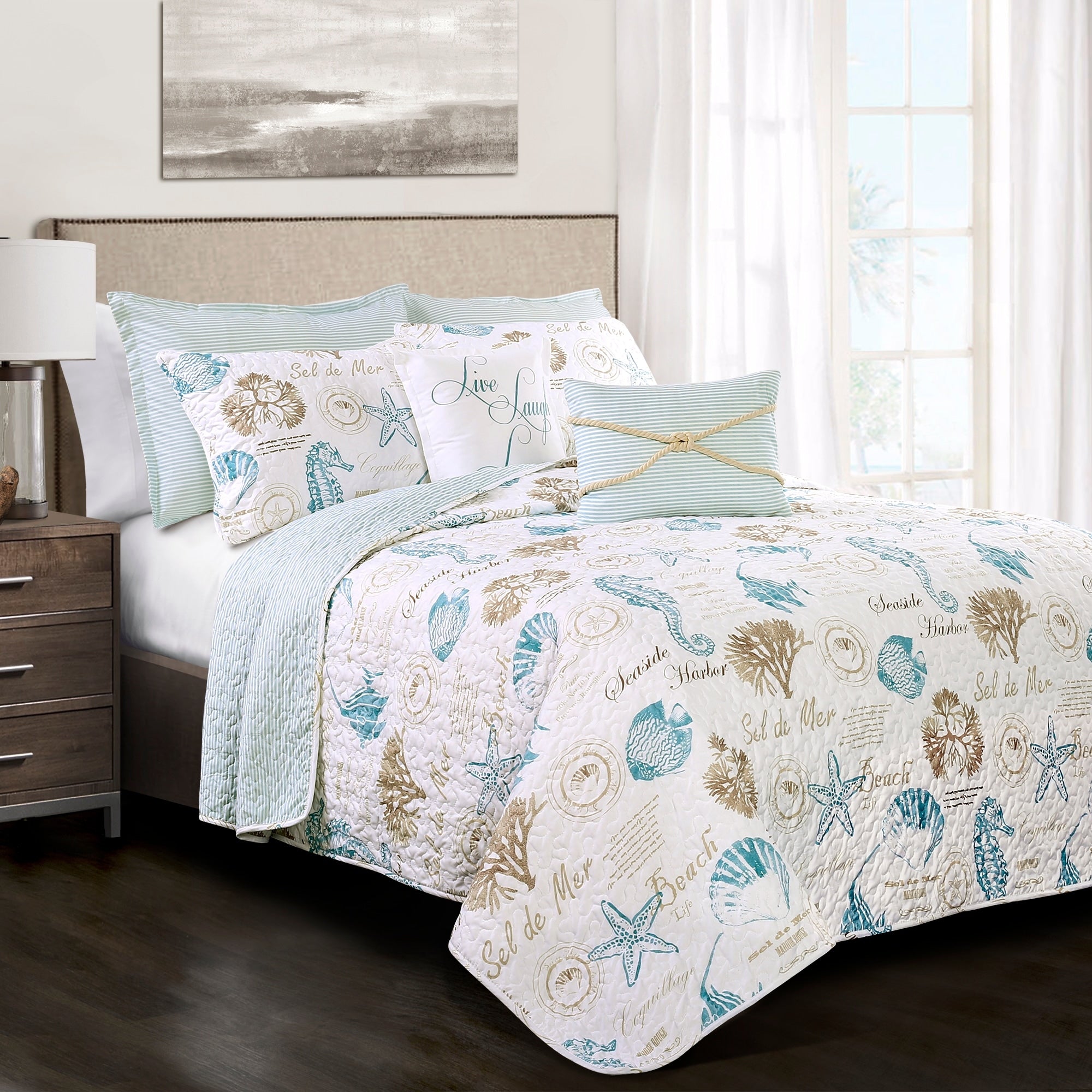 Lush Decor Harbor Life 7 Piece Quilt Set