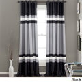 Lush Decor Alexander Stripe Room Darkening Curtain Panel Pair 52 W X 84 L