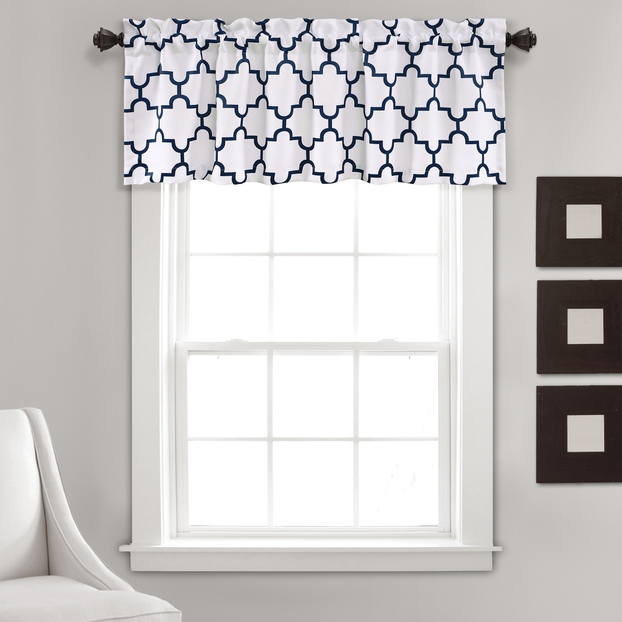 Lush Decor Bellagio Room Darkening Window Curtain Valance 18 L X 52 W