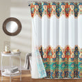 Lush Decor Bohemian Meadow Shower Curtain With Peva Lining And Rings Set