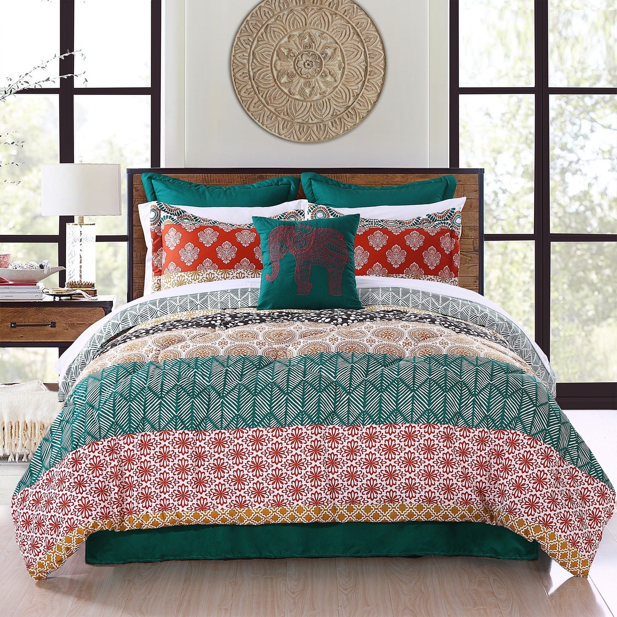 The Curated Nomad La Boheme Striped 7 Piece Comforter Set