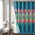 Lush Decor Boho Chic Shower Curtain With Peva Lining And Rings Set