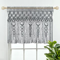 Lush Decor Boho Macrame Textured Cotton Valance Kitchen Curtain Wall Decor 30 X 40