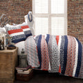 The Curated Nomad La Boheme Striped 3 Piece Quilt Set
