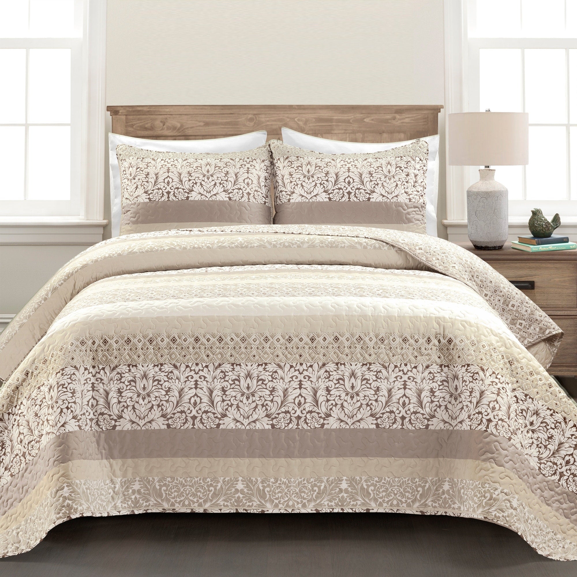Lush Decor Boho Stripe 5 Piece Quilt Set