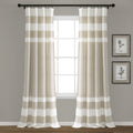 Porch Den Marty Striped Yarn Dyed Cotton Window Curtain Panel Pair