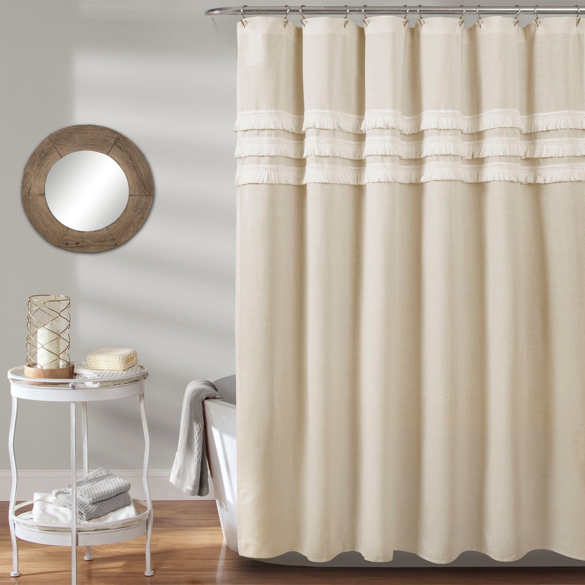 Lush Decor Ciel Tassel Shower Curtain