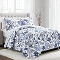 Lush Decor Cynthia Jacobean Cotton 3 Piece Quilt Set