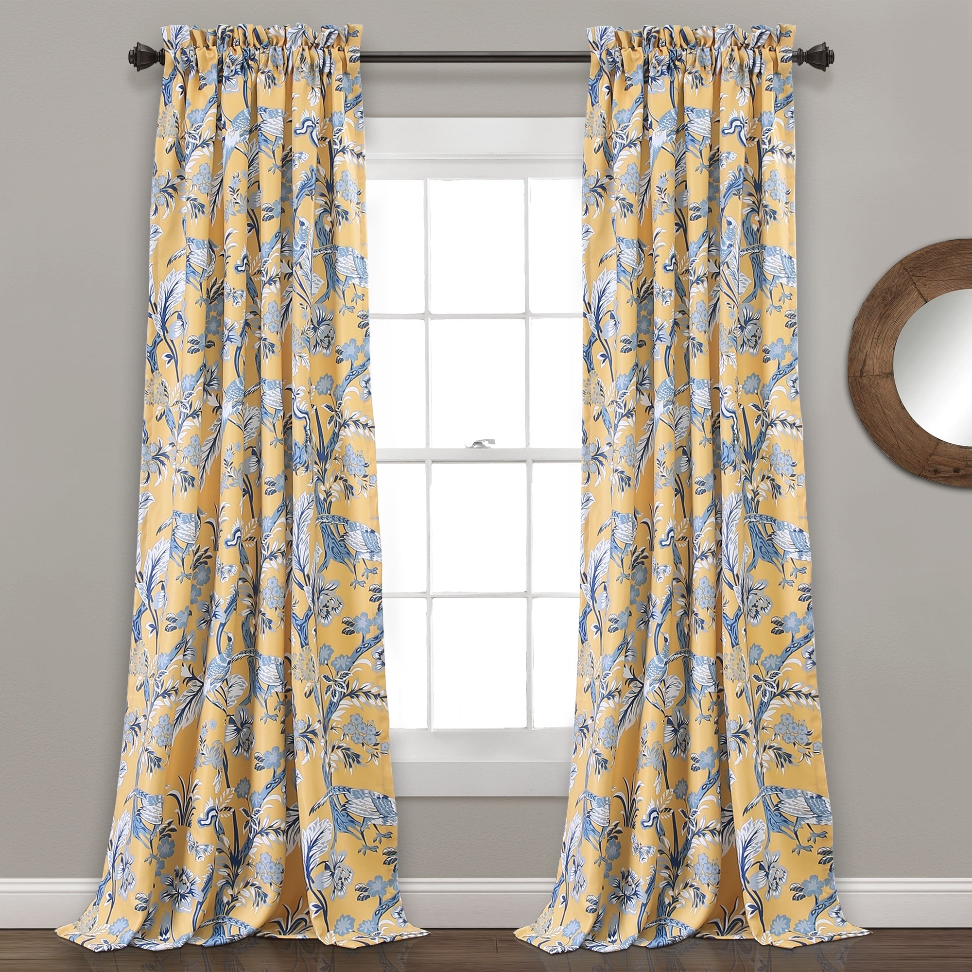 Lush Decor Dolores Room Darkening Floral Curtain Panel Pair