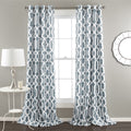 Lush Decor Edward Moroccan Pattern Room Darkening Curtain Panel Pair