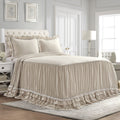 Lush Decor Ella Shabby Chic Ruffle Lace Bedspread Set