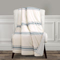 Lush Decor Farmhouse Stripe Throw 60 X 50
