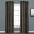 Lush Decor Faux Linen Absolute Grommet Blackout Grommet Single Window Curtain Panel