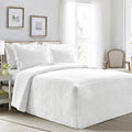 Lush Decor French Country Geo Ruffle Skirt 3 Piece Bedspread Set