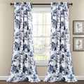 Lush Decor French Country Toile Room Darkening Window Curtain Panel Pair