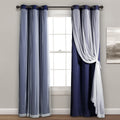 Lush Decor Grommet Sheer Panels With Insulated Blackout Lining