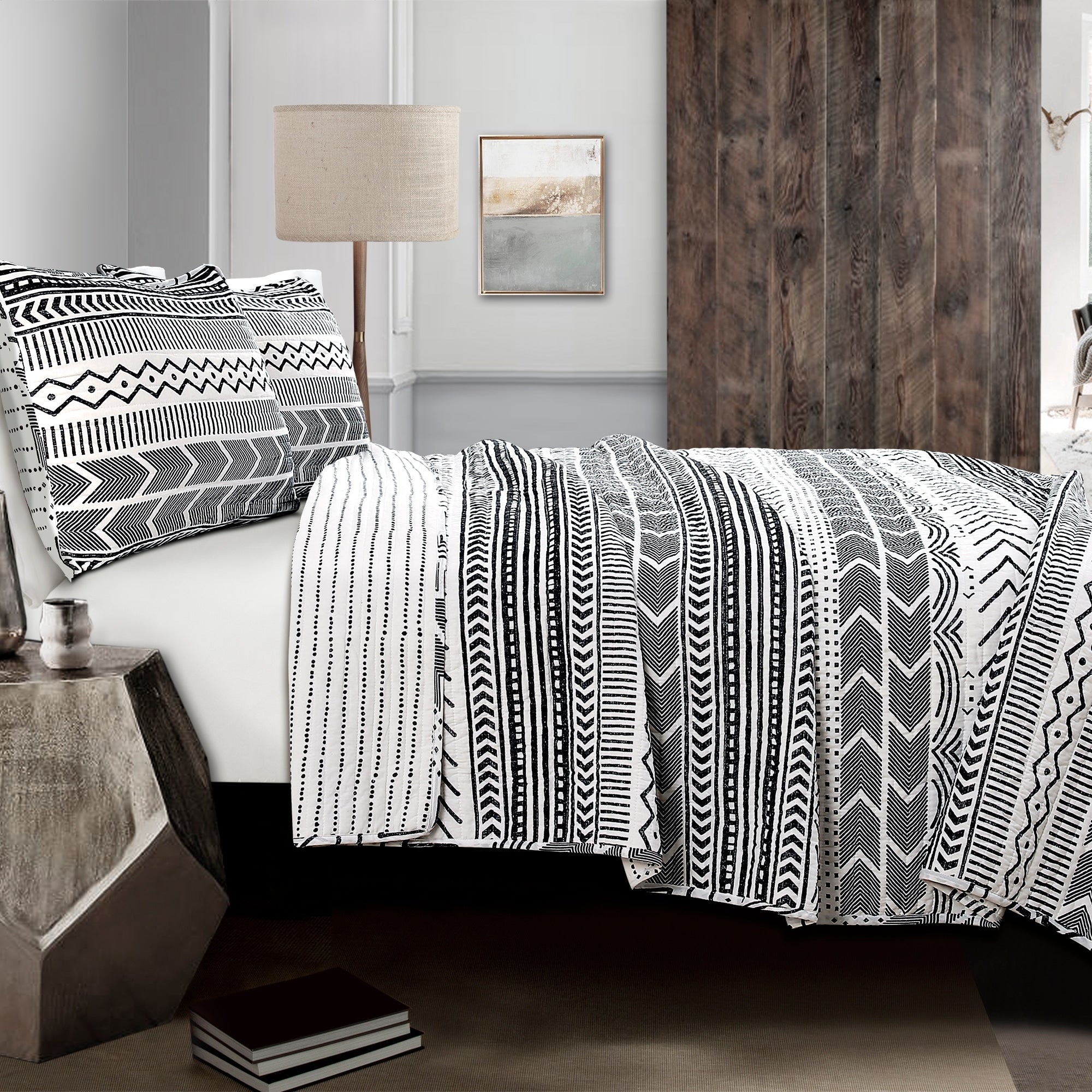 Lush Decor Hygge Geo 3 Piece Quilt