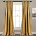 Lush Decor Julia Striped Room Darkening Window Curtain Panel Pair 52 W X 84 L